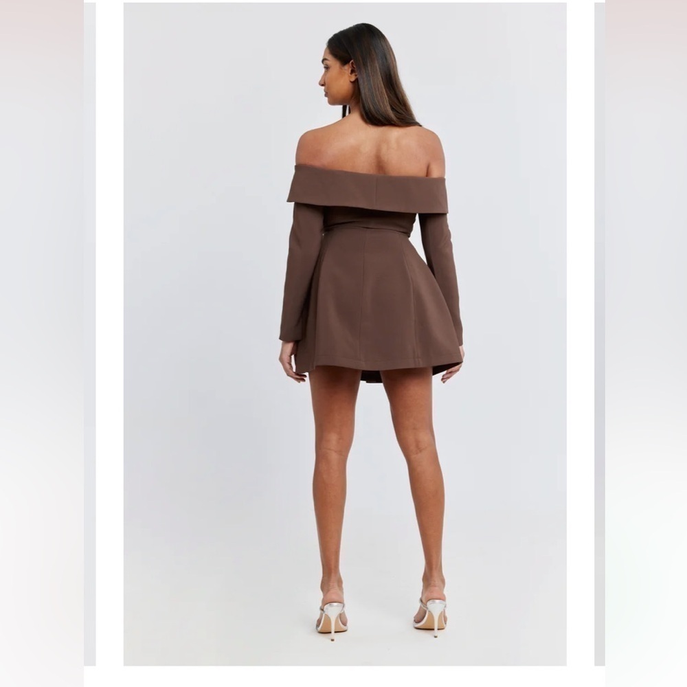 Odd Muse NWT The Ultimate Muse Button Up Mini Jacket Dress Brown Size XXL - Picture 3 of 11